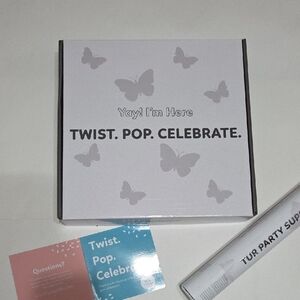 Butterfly Celebration Party Favor Box - White